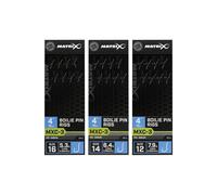 Set of 8 barbless leaders Matrix MXC-3 Boilie Pin Noir 0,165 mm