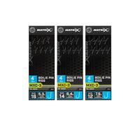 Set of 8 barbless leaders Matrix MXC-3 Boilie Pin Noir 0,18 mm