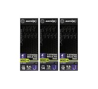 Set of 8 barbless leaders Matrix MXC-4 XS Boilie Pin Noir 0,165 mm