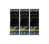 Set of 8 barbless leaders Matrix MXC-6 F1 Band Noir 0,145 mm / 15 cm