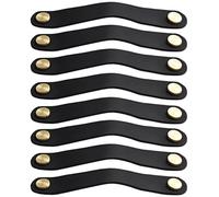 Set of 8, Cabinet Leather Handles Door Knobs Pull Handle Handmade Leather Pull Handle Minimalist Door Cupboard Furniture Hardware PU Leather Furniture Knobs for Bathroom Dresser Wardrobe Knobs
