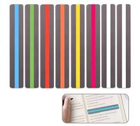 Set of 8 Clear Dyslexia Overlays for Visual Support, Colored Overlays for Reading Dyslexia to Minimize Visual Stress, Enhance Concentration and Comfort While Reading, Serve As Reading Guide