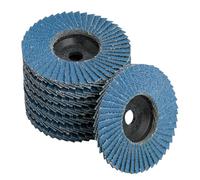 Set of 8 Flap Discs Lamellar Discs for Angle Grinders, Sanding Mop Discs Diameter 76 mm x 10 mm, High-Quality Sanding Discs in Blue for Metal, Wood and PVC, Suitable for 10.8-12 V Angle Grinders