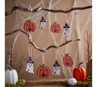 Set of 8 Ghost and Pumpkin Decorations