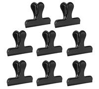 Set of 8 Heavy Duty Stainless Steel Bag Clips SourceTon 3 Inch Durable Paper Seal Grip for Coffee Food Bread Bags, Kitchen Home Usage- Black