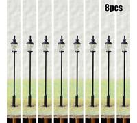 Set of 8 LED Antique Street Lights for HO Scale Models Comes with Resistors for Easy Use
