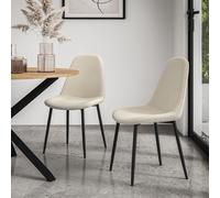 Set Of 8 Maya Boucle Dining Chair Modern Padded Seat Metal Legs Kitchen