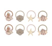 Set of 8 Mini Mermaid Scrunchies Gold one size