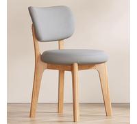 Set of 8 Modern Beige Upholstered Dining Chairs - Comfortable Kitchen Stools with Curved Backrest No Armrest Ideal for Dining Room & Living Room Furniture