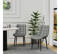 SET OF 8 NOVA FAUX LEATHER DINING CHAIR PADDED SEAT METAL LEGS KITCHEN
