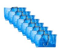 Set of 8 Original FRAKTA Large Blue Carrier Bags, 71 Litres, 55x37x35cm