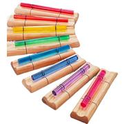 Set of 8 Pcs Colored Crystal Hand Chime, C7/ D7/ E7/ F7/ G7/ A7/ B7/ C8 Energy Bar Chime for Meditation Sound Bath Balance Chakra