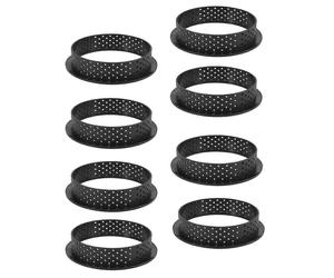 Set of 8 perforated cutters for cake molds, round shape, mousse circle, decoration