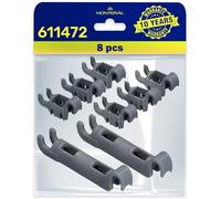Set of 8 Pieces of Bearing Hooks for Dishwasher Bottom Basket with Original Code 00611472 611472 Suitable for Bosch for Gorenje for Siemens for Balay for Constructa - Warranty 10 Years - MONTERAL