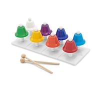 Set of 8 Rainbow Table Top Bells by Gear4music