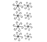 Set Of 8 Reusable Plant Stem Folding Frames To Support And Organize Garden Plants, Enhancing Stem Stability And Growth Performance(Black)