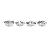 Set Of 8 Round Fluted Moulds, 4 Assorted Styles