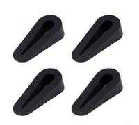 Set of 8 Rubber Door Stoppers with Soft TPR Material and Anti Slip Features to Secure Doors Open and Avoid Wall Damage in Homes, Offices, and Classrooms (is Black)