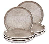 Set of 8 Side Plates COSTMARY Stoneware Grey
