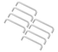 Set of 8, Solid Stainless Steel U-Shaped Pull Cabinet Knobs Door Handle Cupboard Handle Hardware Closet Handle Wardrobe Handles Kitchen Drawer Pulls Brushed Silver Knobs for Doors Drawers