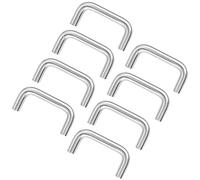 Set of 8, Solid Stainless Steel U-Shaped Pull Cabinet Knobs Door Handle Cupboard Handle Hardware Closet Handle Wardrobe Handles Kitchen Drawer Pulls Brushed Silver Knobs for Doors Drawers