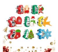 Set of 8 Stainless Steel Sandwich Cutters - Christmas Pastry Cutter and Fruit / Vegetable Cutter | Festive Shapes for Baking, Snacks and Parties | Durable ABS Handle Design