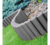 Set of 8 Terracotta Palisade Garden Edging | Ideal For Edging Of Flower Beds And Patches | Made From Plastic Polypropylen (PP) | Size: Total H: 24 cm Ground spike H:9cm, L:27.5cm W:5cm