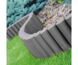 Set Of 8 Terracotta Palisade Garden Edging - Ideal For Edging Of Flower Beds And Patches - Made From Plastic Polypropylen