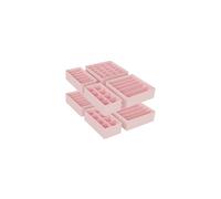 SONGMICS Set of 8 Underwear Drawer Organisers, Drawer Dividers, Foldable, for Bras Undies Socks Ties, Fabric Storage Boxes for Closet Wardrobe Shelves, Jelly Pink RUS008P01