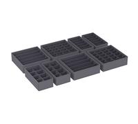 Set of 8 Underwear Organisers, Wardrobe Drawer Organiser, Dark Grey