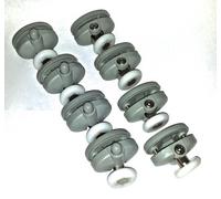 Set of 8 x Top & Bottom Single Butterfly Shower Door Rollers/Runners/Wheels 25mm Wheel Diameter, 4 Top and 4 Bottom L051