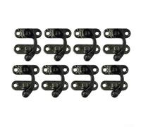 Set of 8 Zinc Alloy Buckles with Antique Vintage Style, Lock Hooks for Secure Closing of Wooden Boxes and Present Cases with Left and Right Compatibility (Black（8）)
