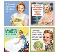 Set of 80 Paper 3-Ply Beverage Funny Cocktail Napkins for Women Snarky Parenting Housekeeping Dieting Bundle (4 Packs of 20-Count Each)