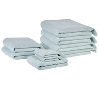 Set of 9 Cotton Terry Towels Mint ATIU