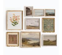 Set Of 9 French Country Prints Wall Decor - Landscape Wall Art French Country Decor, Vintage Wall Decor Gallery Wall Art, Large Bathroom Art Prints, Farmhouse Floral Vintage Art(11X14 IN UNFRAMED)