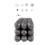 Set of 9 Love Series Stamp for Metal and Wood Embossing Jewelry Stamping Tool Leather Puncher Crafting Accessories Leather Stamping Tools