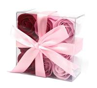 Set Of 9 Pink Rose Soap Flowers - Luxury Bath & Gift Favors