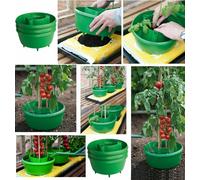 Set Of 9 Plant Halos Watering Halo Ring Tomatoes Grow Bag Tray Cane Support New