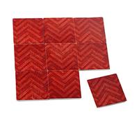 Set of 9 Simulation 1/12 Scale Doll House Floor Sticker Doll Tiny Decoration red