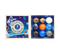 Set of 9 Space Mission caps Multicoloured one size