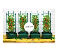 Set Of 9 Tomato Plant Halos Pot Grow Bag Watering Plastic Square Tomatos Seed Halos Grow