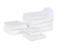Set of 9 Towels MITIARO Terry Cotton White