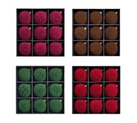 Set of 9 velvet Christmas balls 10cm hanging ornaments, for creating a warm and For Festive ambiance on Christmas trees and holiday setups (Green)