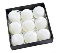 Set of 9 Velvet Christmas Balls Ornaments for Holiday Tree and Party Decorations, Soft Texture for Creating Festive Atmosphere at Home and Events (White)