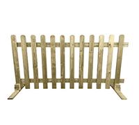 Set of 9 Wooden Picket Fence Panels - 6ft Portable Freestanding Garden Decor, 3ft High for Outdoor Spaces, Events, Pet Containment & Landscaping Solutions