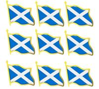 Set of 9 x Scotland Saltire Flag Lapel Pin - St Andrew’s Cross Enamel Badge - Scottish National Symbol
