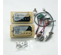 Set Of Alnico Classic 57 And PRO Bucker Guitar Pickups With 2V1T Push-pull Wiring Harness(Color:A)