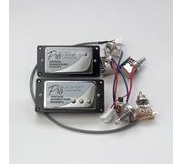 Set Of Alnico Classic 57 And PRO Bucker Guitar Pickups With 2V1T Push-pull Wiring Harness(Color:B)