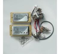 Set Of Alnico Classic 57 And PRO Bucker Guitar Pickups With 2V1T Push-pull Wiring Harness(Color:C)