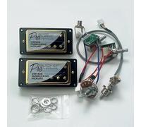 Set Of Alnico Classic 57 And PRO Bucker Guitar Pickups With 2V1T Push-pull Wiring Harness(Color:F)
